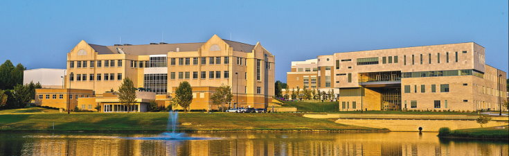 Liberal Arts Center, Business and Engineering Center (lake view)